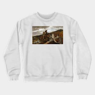 A Huntsman and Dogs by Winslow Homer Crewneck Sweatshirt